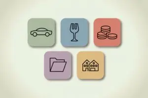 Icons showing common fringe benefits tax traps like cars, entertainment, and missing records