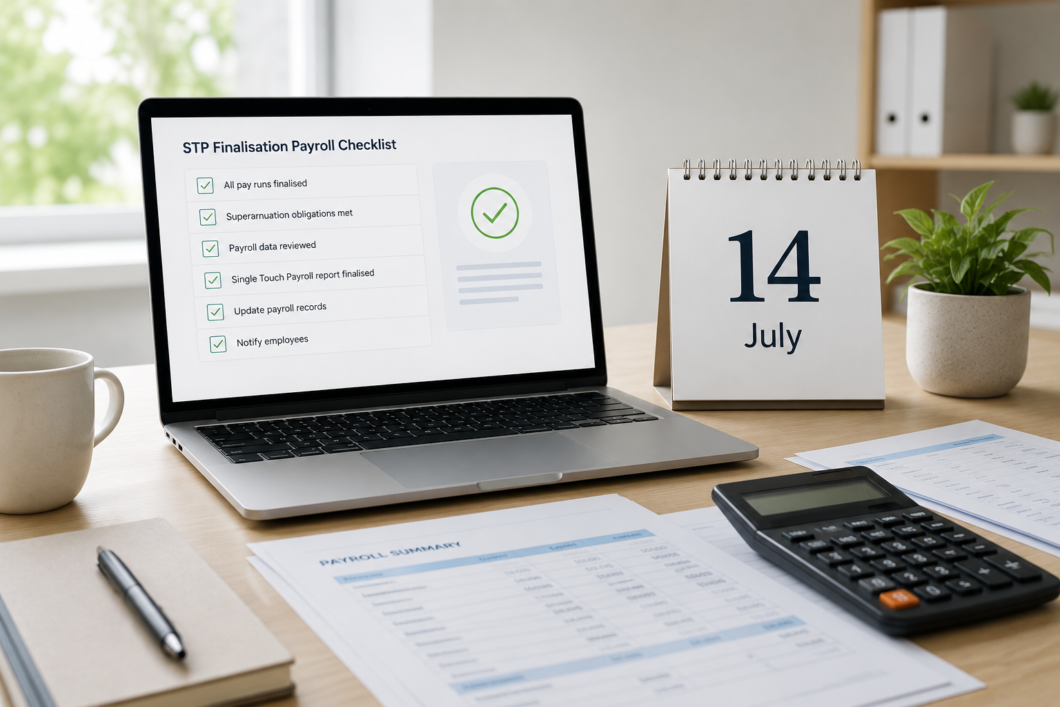 STP finalisation payroll checklist for Australian employers before 14 July